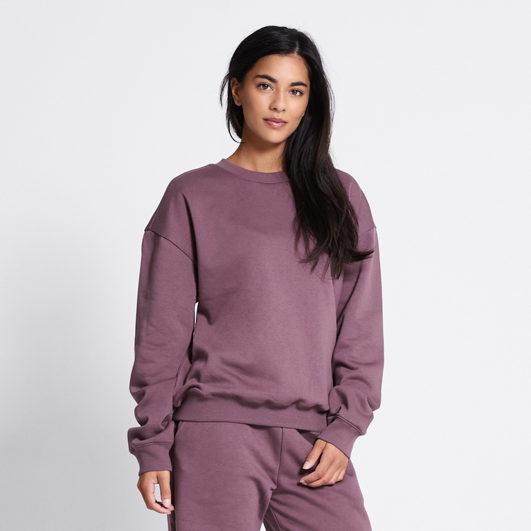 Sweatshirt "New Crew"  Heather Purple